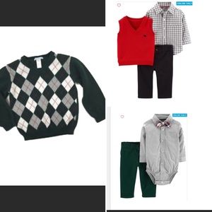 2 Complete Holiday Outfits for Boys! Like new!
